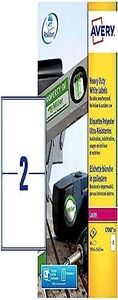 Avery Heavy Duty Laser Labels Color blanco - Etiquetas de impresora (Color blanco, Laser, 20 pieza(s))