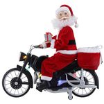 Mr. Christmas Motorcycling Santa Christmas Decoration, Multi