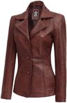 Leather Blazer Womens - Real Lambsk