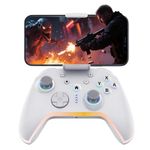 Bcofo Wireless Mobile Game Controller for iOS/iPhone/Android/Cell Phone/Switch/Laptop, Gaming Gamepad with Phone Clip for Gamers, Hall Effect Triggers, Wired PC Control, with RGB LED Lighting