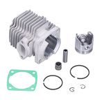 Cylinder Piston Kit, Metal Cylinder Piston Rings Top End Kit Cylinder Piston Kit Replacement for 49cc 2 Stroke Engine Mini Moto Dirt ATV Quad Pocket Bikes Minimoto Motorcycle Piston Rods & A