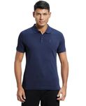 Jockey Men's Regular Fit Half Sleeved Polo T-Shirt with Jockey Logo 3912_Navy_L