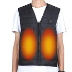 TARSHYRY Electric Heated Vest, Intelligent Heating Vest Far Infrared Heating Vest Outdoor Man,Washable Lightweight Body Warmer For Gilets For Winter Skiing Hiking (S)