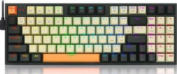 Redragon Mechanical Gaming Keyboard, Wired Mechanical Keyboard with RGB Backlit, 94 Keys, Programmable Macro Editing, Numeric Pad, Red Switches, Compact Keyboard Mechanical for Pc Mac Ipad, K636CLO