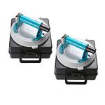 ZUOS 8" Glass suction cup for Granite & Glass Lifting, Vacuum Suction Cup Vacuum Glass Lifter with Metal Handle and ABS Pump,240lbs Load Capacity(Gray suction cup)-2pcs