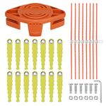 Eyoloty WA0004 WA0010 Mowing Head Blade Suitable for Worx 20V Battery Grass Trimmer WG169E WG154E WG157E WG163E WG122 WG150 WG151 WG152, 14x Replacement Blades with 8x Extra Strong Thread (Pack of 30)