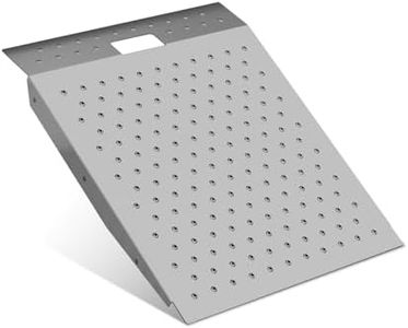 Shed Ramps with Punch Plate Surface, 750 LBS Portable Threshold Loading Ramp, 24" L x 29" W Self Supporting Entry Handicap Ramp, Load Ramps for Wheelchairs, Power Chairs, Trolley, Carbon Steel