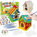 Heyzeibo DIY Birdhouse Kit for Kids, 3 Sets Super Large Wooden Bird Bungalow Hanging Kits, Wood Birdhouse Making Set - Build and Paint Your Own Birdhouse Arts Crafts Birthday Gift for Girls Boys