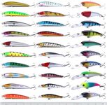 XBLACK Hard Fishing Lures Set Minnow Lures Set 30PCS Crankbait for Beginner, XBLACK Fish Baits, Bass Fishing Lure, Topwater Lures, Catch Big Fish!