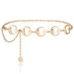 Geyoga Waist Chain Belt for Women Belly Chain Multiple Body Chain Vintage Women's Belts Body Jewelry(Gold,Moon Star)