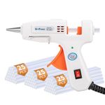 Glue Gun with 75pcs Glue Sticks (7mm x 150mm), GOFRIEND 20W Hot Melt Glue Gun Mini Glue Gun Upgraded Version, Fast Heating for Crafting, DIY, Arts & Crafts, Sealing, Home Repairs, Cards, and Glass