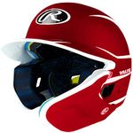 Rawlings 2022 MACH 2-Tone Matte Baseball Batting Helmet w/LHB ADJEXT, Junior, Matte Scarlet/Matte White