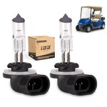 10L0L Golf Cart Halogen Headlight Bulb for Club Car DS 1999 up &Precedent 2004-up and EZGO 1994-up,12V 37W Headlights,OEM# 101988101,74004G01 (Pack of 2)