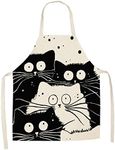 Vonloge Cat Apron Cute Cooking Apron for Women Men Chef Funny Aprons Kitchen Baking Painting Gardening and Party, 04, 29.5-inch(L)x25.5-inch(W)