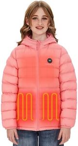 Venustas Kids Heated Jacket with Battery Pack, Boys Girls Lightweight Electric Heated Coat