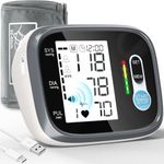 ESYCOOM Blood Pressure Monitors - Blood Pressure Machines for Home Use, Blood Pressure Monitors Large Cuff Upper Arm BP Machine UK Approved, Heart Rate Detection Backlight Voice Broadcast Cuff 22-42cm