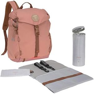Lässig Sac à Dos pour Change/Marche avec Matelas à Langer, Fixation pour Poussette, Chauffe-biberon Hydrofuge Produit de Manière Durable/Green Label Outdoor Backpack Cinnamon, Bronze