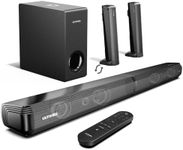 ULTIMEA 4.1ch Sound Bar for Smart TV with Dolby Atmos, 2-in-1 Bluetooth 5.3 Soundbar for TV with Subwoofer, 280W Peak Power, 3 EQ Modes TV Soundbar, Bass Boost, HDMI eARC, Apollo S60 Detachable Series