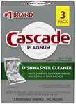 Cascade Platinum Dishwasher Cleaner, 3 count