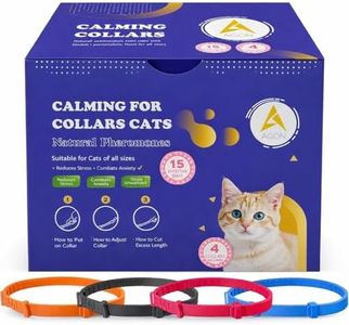 Agon Calming Collar for Cats – Natural Pheromones for Anxiety & Stress Relief – Adjustable Up to 15” – Waterproof, Fast-Acting & Long-Lasting (60 Days) – 4 Pack
