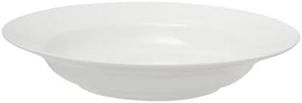 Maxwell & Williams White Basics Rim Soup Bowl, 23cm Diameter (Set of 4)