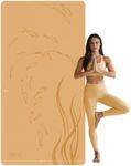 ONLYHE Extra Wide Thick Yoga Mat for Women and Men 76"x 40"x 10mm TPE Exercise Mat, Large-sized Non-slip Gym Yoga Mat,Workout mat,Pilates (Orange + Grey)