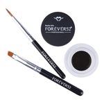 Daily Life Forever52 Long Wear Gel Eyeliner & Tattoo, Waterproof Smudgeproof Long Lasting Cream Eyeliner Gel with 2PCS Brushes for Smooth Aplication (Jet Black) (GT001)