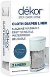 Dekor Cloth Diaper Liner | 2 Count | Gray | Perfect for Cloth Diapers | Just Step – Drop – Done | Quick & Easy to Replace | Fits The Dekor Plus Hands-Free Diaper Pail | Machine Washable