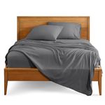 Bare Home King Sheet Set - 1800 Ultra-Soft Microfiber King Bed Sheets - Double Brushed - King Sheets Set - Deep Pocket - Bedding Sheets & Pillowcases (King, Grey)