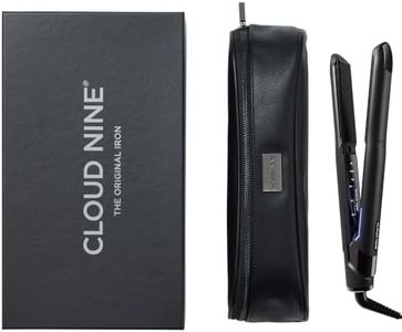 CLOUD NINE The Original Iron Black Hair Straightener Giftset | Variable Temperature Control Quick Heat Touch Technology Ceramic Floating Plates Spring Flex Styling | Perfect Smooth Sleek Results