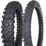 Rooster off-Road MX3 120/90-19 Rear and 80/100-21 Front Heavy Duty Replacement Tires - Maximum Traction on all Conditions - Compatible with Motocross Enduro Motorcycle MX Dirt and Pit Bike Brands