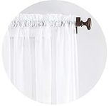 Megachest Woven Voile Slot Top Curtain 2 Panels (pure white, 78" wideX81 drop(W200cmXH206cm))