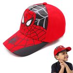 VRITRAZ Web Cartoon Character Printed Little Cap for Kids, Baby, Girls & Boys 3-12 Years (Red)