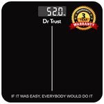 Dr Trust USA Inspire Personal Digital Electronic Weight Machine For Human Body 180Kg Capacity Weighing Scale-523 (Black) …