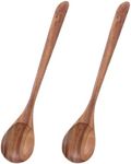 Muso Wood 13.8" Wooden Spoon for Cooking, Long Handle Soup Spoon for Stirring and Soup Making, Durable Salad Spoon