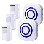 Motion Sensor Alarm ,Wireless Driveway Alarm Indoor Home Security Business Detector Alert System -Monitor&Protect Property - 2 Receiver and 3 PIR Sensor-38 Chime Tunes