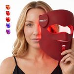 LED Red Light Therapy Mask for Face & Neck – Wireless, Multi-Wavelength (630 / 465 / 850 / 1070 nm), 280 LEDs – 5 Modes, Ergonomic Design