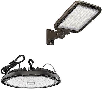 DEMILARE 200W Parking Lot Light Bundle 150W LED High Bay Light, 150LM/W Commercial Lighting, 5000K Bright Light for Barn,Workshop, Parking Lot Area