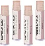 Tinted Lip Balm by Earth’s Daughter Stocking Stuffers – 4 Pack of Shimmer Tint – Beeswax, Coconut Oil, Cocoa Butter, Vitamin E – Moisturize and Beautify – Paraben Free