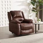 Amazon Brand - Solimo Selna Power Lift 1 Seater Leatherette Recliner (Dark Brown)