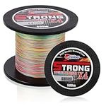 Braided Fishing Lines, 4-Strands 500m Braid Fishing Line 15lb, PE Coated No Stretch Sea Fishing Line for Saltwater Freshwater River (5 Colours)