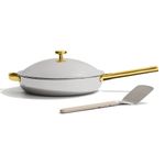 Our Place Titanium Always Pan Pro - 27cm (2.65L) No-Coating Nonstick Skillet | Tri-Ply Titanium & Stainless Steel | Safe for Oven, Induction & All Cooktops up to 535°C | Includes Spatula | Gold
