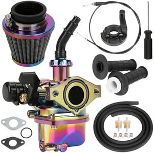 YOXUFA Upgrade PZ19 Carburetor Kit for TaoTao Coolster 110cc 125cc 50cc 70cc Dirt Pit Bike ATV Apollo Baja SSR Xmotos X-Pro Thumpstar Chinese 4 Wheel Quad 4 Stroke Parts with Air Filter Throttle Kit