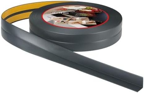 ProfiPVC Perfil Angular Suelo 18x18mm - 5 metros, Rodapié de acabado, ideal para cocina y baño, cinta autoadhesiva de PVC, rodapié flexible y blanda, Antracita