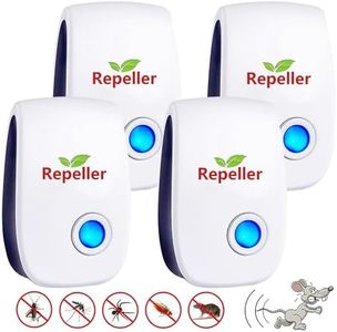 Ultrasonic Pest Repeller Insect Repellent, Efficient Repelling Spider, Mosquitoes, Mouse, Cockroach and Other Rodents, 100% Safe (4 Packs)