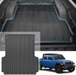 GALVAGNITE Truck Bed Mat for Jeep Gladiator Accessories 2020-2024, Thickened TPE Pickup Truck Bed Liner Fit Gladiator JT All-Weather