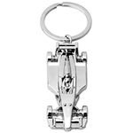 pengxiaomei Silver Racing Car Keyring, 1 Pcs Sport F1 Keyring Key Chain, Key Ring Accessory Formula 1 Gifts for Boy or Men