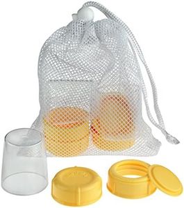 Medela Breastmilk Bottles, Wide Base, Collar & Lid Set