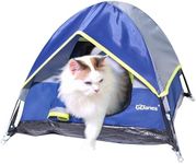 Blue Cat Tent, Large Cave Bed for Indoor Cats and Small Dogs with Soft Pad - 22" x 22" x 16"