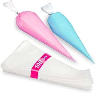 Prestee 100 Anti Burst Disposable Piping Bags - 12 Inch, Pastry Bags, Icing Piping Bags, Tipless Piping Bags, Icing Bags, Frosting Bags, Piping Bag, Cake Decorating Bags, Cake and Cookie Decoration